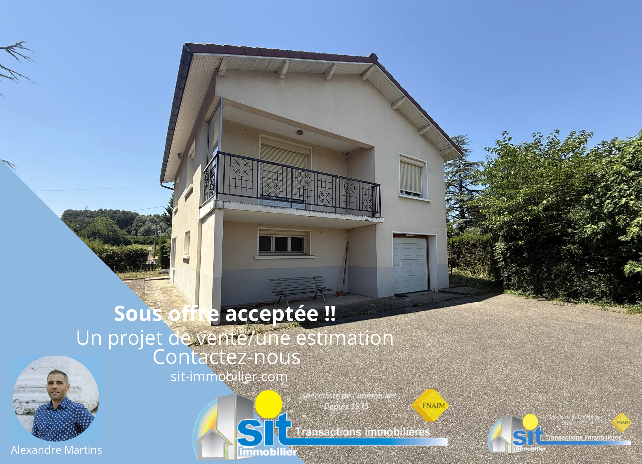 A VENDRE - MAISON sur sous-sol - REVENTIN-VAUGRIS